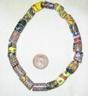 Strand Of Various Venetian Millefiori Beads     Trade Beads From Africa  q19 1 