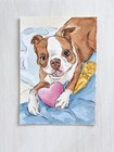 Aceo Original  Custom Pet Portrait  Commission  Mini Art Painting  Abstract