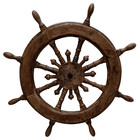 New Wooden Ships Wheel  Rustic Nautical Wall Decor