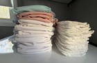Huge Lot Of 16 Alva Baby Cloth Diapers With 20 Terry Inserts Clean 