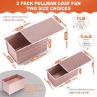 Pavsrmy 2 Pack Pullman Loaf Pan Lid 1 Lb 0 5 Lb Dough Capacity Premium