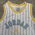 Jordan Tank Youth S White Striped Jersey Basketball Melo 15 Kids Boys Breathable
