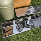 Vintage Antique 1950s Stanley Thermos Leather Case Picnic Lunch Set