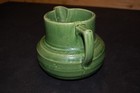 Vintage Mccoy Pottery Green Stoneware Milk Pitcher 121 Shield Mark