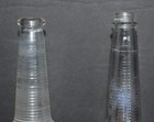 Vtg Ribbed Barber s Bottles  2  Tonic Shampoo Bottle 9 25 