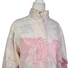 Vintage 80s White Tiger Reversible Tiger Print Pastel Pink Jacket M