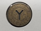 Vintage New York City Nyc Subway Transit Token Small  y  Cut Out Sz Of Quarter