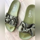 Fenty X Puma Olive Bow Slides   Size 8 - 8 5