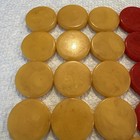 Vintage Bakelite Backgammon Chips Checkers Cherry Red Butterscotch 25pc 1 25 
