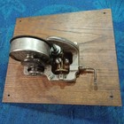 Victor Victrola Single Spring Motor With Oak Board   motor Rebuilt   