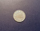 Choice Au 1853 Three Cent Silver