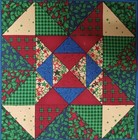 Whimsical holiday Editions fabri-quilt   5 Quilt Pattern  cotton Fabric 10 x10 