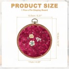 Wall Hanging Brooch Jewelry Storage  Round Pin Board For Decor  Star Wine Red