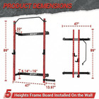 Foldable Squat Rack  1000 Lbs Capacity  Space-saving With Pull-up Bar   Landmine