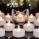 24 Pack Led Tea Lights Warm White Flickering Flameless Candles 1 5  D X 1 25  H