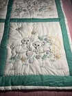 New  Hand Made Baby Crib Quilt    playful Puppies     40 X 60    Unisex Free Shipping 