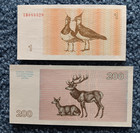 Lot Of 2 Lithuania  Banknotes