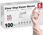 Clear Vinyl Exam Gloves  Latex-free  Disposable Medical Gloves  Cleaning Glov   