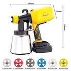 Cordless Hvlp Paint Sprayer  Electric Spray Gun With 2 Batteries And Charger