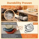 3pcs Dumpling Maker Set Stainless Steel Press Empanada Mold With Cutter Tools