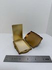 Vintage 1950s Gold Tone   Black Enamel Powder Compact  No Mirror - 432