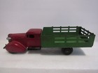Vintage Tin Toy Farm Truck Hay Hauler Wood Wheels Running Board Steps Original