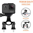 Bike Handlebar Mount For Gopro Hero 6 5 4 3 Hd Camera Seatpost Pole Roll Bar