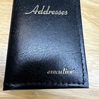 Address Book Little Black Book Leather Cover Mini 3x4  Stuart Hall Co Black New