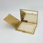 Vintage Genuine Mother Of Pearl Compact By Schildkraut Gold Pearl Design Granny