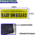 2pcs Baby On Board Please Be Patient Car Magnet Reflective Safety Warning Sign