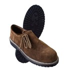 Men Suede Leather Shoes Dark Brown Traditional Bavarian Shoes Oktoberfest Outfit