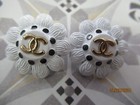 Chanel 2 Buttons   22mm White  Gold Tone  Metal    This Is For 2