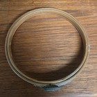 Vintage Queen 5  Wood Embroidery Hoop Felt Lined Usa Metal Tension Wheel