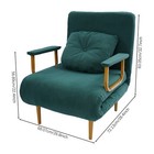 Convertible Sofa Bed Folding Arm Chair Sleeper Leisure Recliner Lounge Couch New