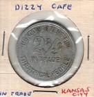 Kansas City The Dizzy Cafe 305   307 W 9th St - 2 1 2 Cents - Trade Token