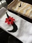 Nike Unisex Crew Socks Size M Mid Calf Cotton Multicolor Logo flower 2 Pairs