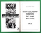 Paul Butterfield Savoy Brown Bill Graham Fillmore East 1969 Program