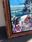 Vtg Surf Laguna Beach California Costal Cliff Oil Painting Paul Blaine Henrie