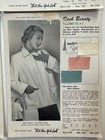 Vintage 1940s Modern Manner Fashion Catalog W  Swatches Of Cloth