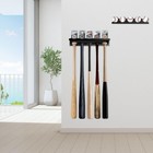 Baseball Bat Rack Holder For 5 Bats   5 Balls - Wooden 2  Black 
