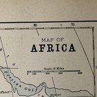 Antique 1905 Map Of Africa 13 5    X 11   
