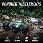 Haiboxing 1 16 Brushless Rc Truck  30 mph  Waterproof Esc  4wd Off Road Rc Car
