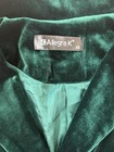 Allegra K Women   s Xs Emerald Green Velvet Blazer Jacket Lined Long Sleeve