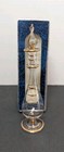 Egyptian Blown Art Glass 7  Perfume Oil Bottle   Dauber Etched Gold Gilding Nib