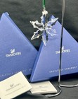 Swarovski  Annual Crystal Large Christmas Snowflake Ornament Double Box 2015