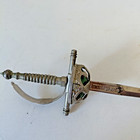 Vtg King Gold Letter Opener Rapier Sword Rose Gold Tone Ornate 8  Japan