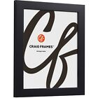 Essentials  1  Wide Modern Satin Black Picture Frame  Common Sizes 4x5 - 24x36