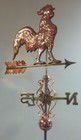  Rooster Weathervane Beautiful Large Quality Made Copper---complete As Shown 