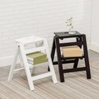 Step Stool  3-step Folding  Portable  Made Of The Solid Wood  Four Colors