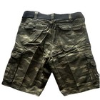 Lee Men s Camo Cargo Shorts Green black Cotton Canvas Belted Flat Front